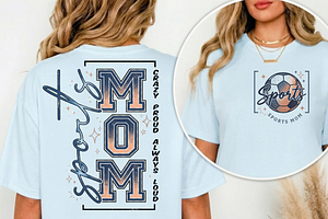Crazy Proud Always Loud Sports Mom, a Graphic by Vector Portal