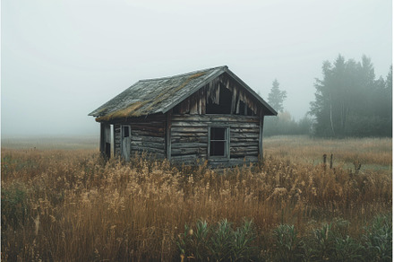 Abandoned wooden house. Generate AI, an Architecture Photo by Ylivdesign