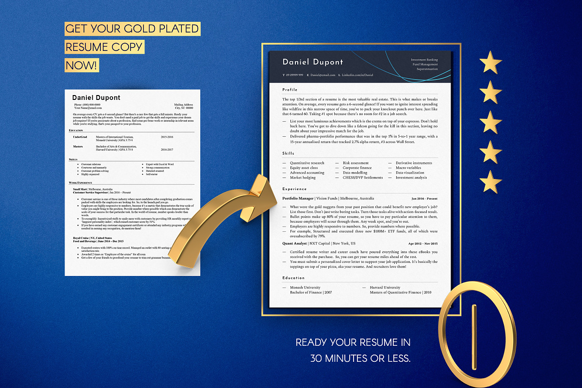 Finance Resume Template, CV Template, a Resume Template by Career Canvas (Photo 9 of 10)