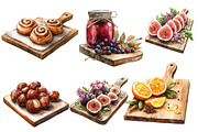 Watercolor Autumn Cutting Board, an Illustration by Designworld (Thumbnail 2 of 6)