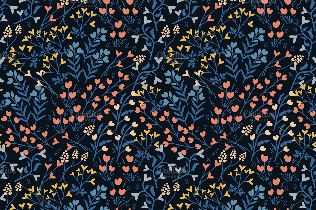 Seamless ditsy patern, a Pattern Graphic by elyomys