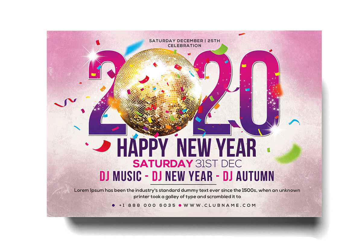 New Years Flyer Template, a Flyer Template by AfzaalGraphics (Photo 2 of 3)