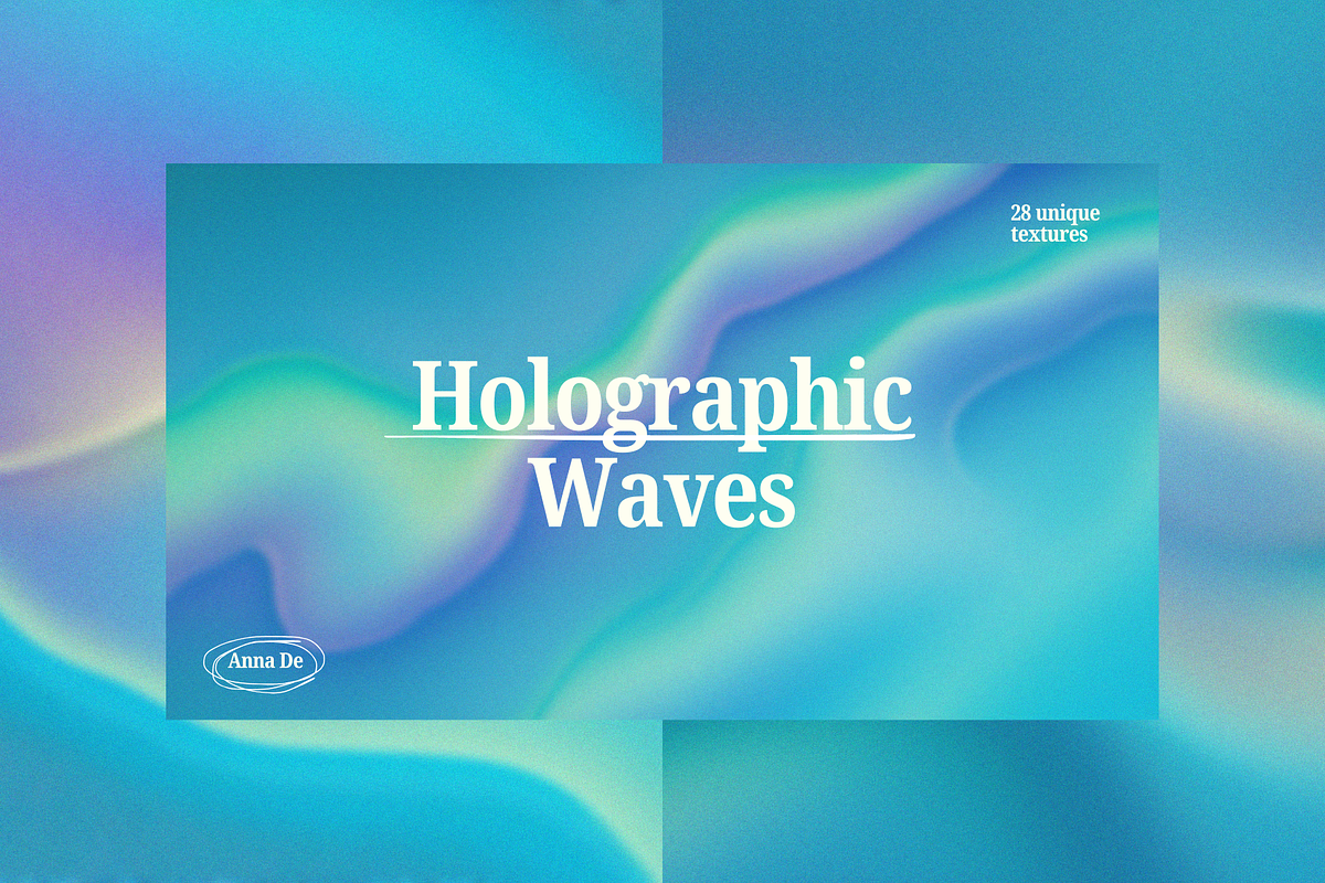 Holographic Waves – Texture Pack, a Texture Graphic by Ann Creative (Photo 1 of 9)