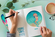 12 Zodiac Girls. Vector set., a Person Illustration by Varvara Gorbash (Thumbnail 3 of 7)