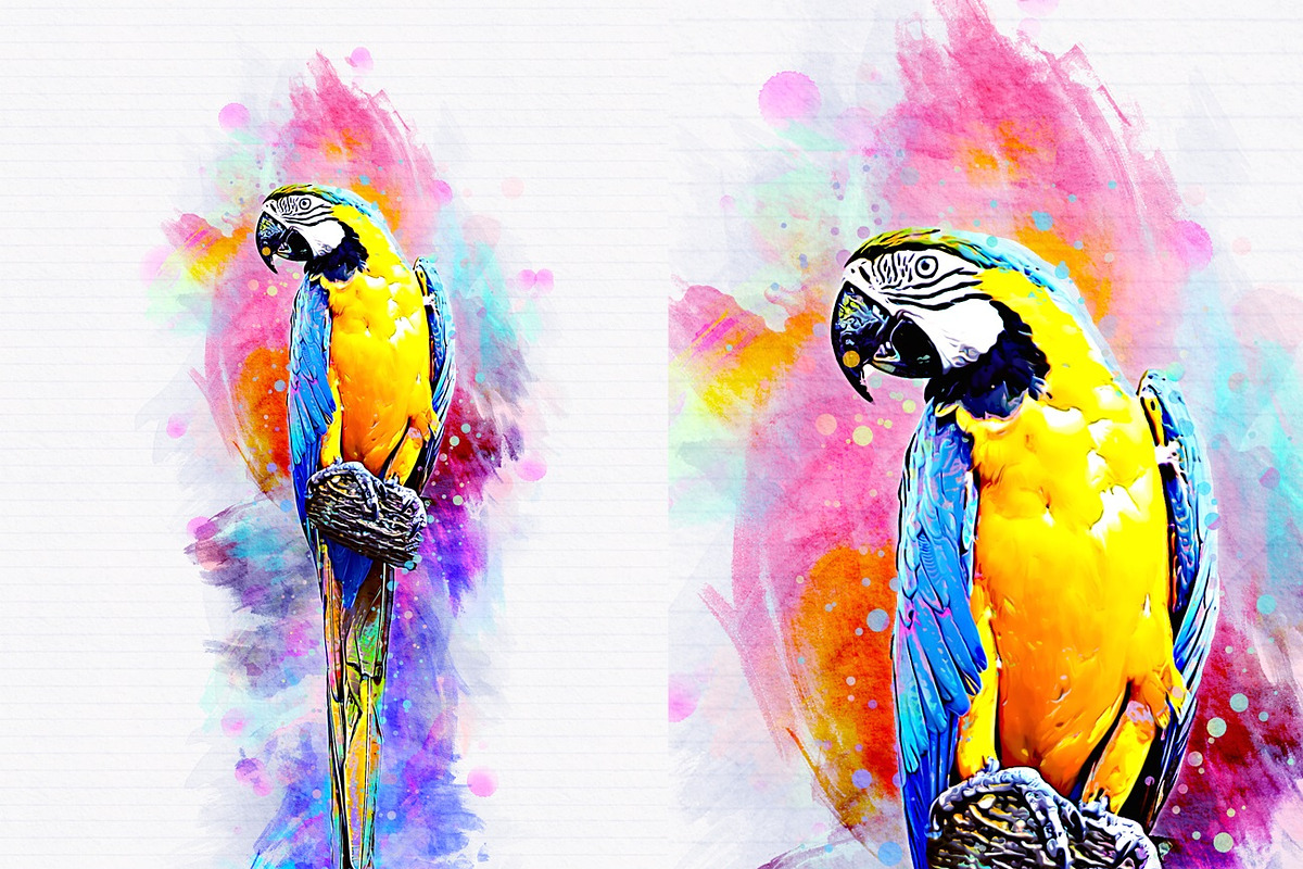 Pet Watercolor Art Plugin, an Action Add-On by MRI STUDIO (Photo 7 of 15)