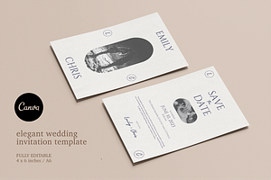 Elegant & Clean Wedding Invitation, a Templates & Theme by HeelsMakeDeals