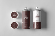Spray Can Mock-up, a Cups & Container Mockup by Yogurt86 (Thumbnail 9 of 9)