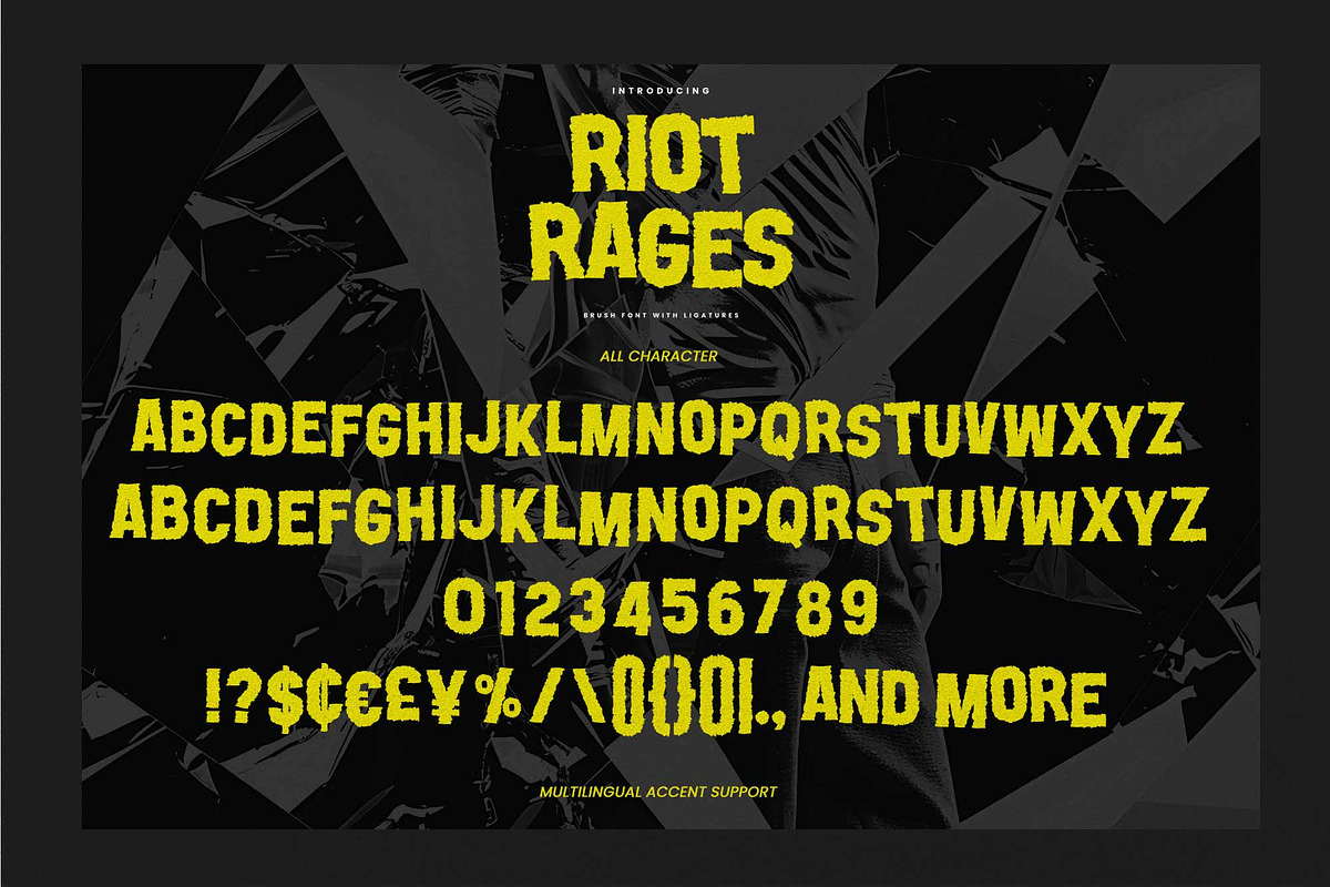 Riot Rages – Rough Sans Display Font, a Handwritten Font by Gassstype (Photo 6 of 8)
