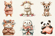Kawaii Knitted Animals Clipart, an Illustration by OK Design (Thumbnail 5 of 5)