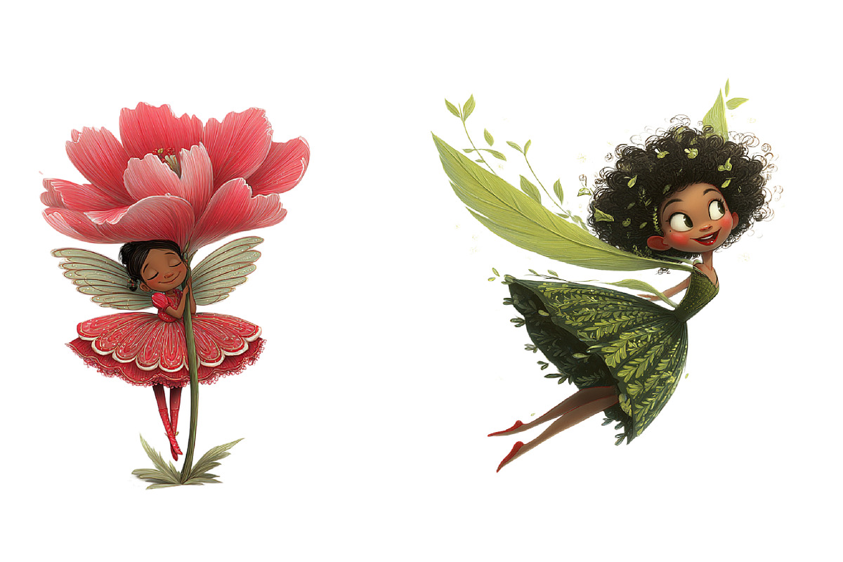 Whimsical Fairy Clipart, an Illustration by CreationArt (Photo 4 of 6)