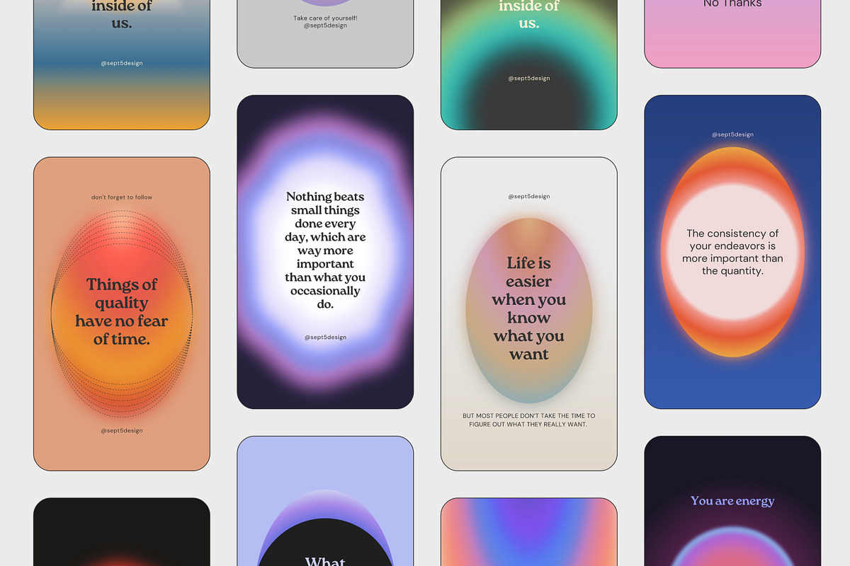 CANVA Aura Gradient Quotes BUNDLE, a Social Media Template by September 5th (Photo 18 of 21)