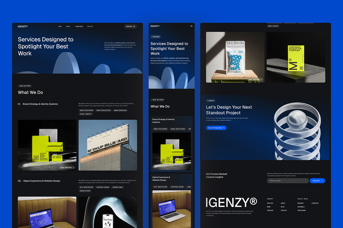 Igenzy – Creative Agency Website UI, an UI Kit Template by peterdraw (Photo 4 of 7)