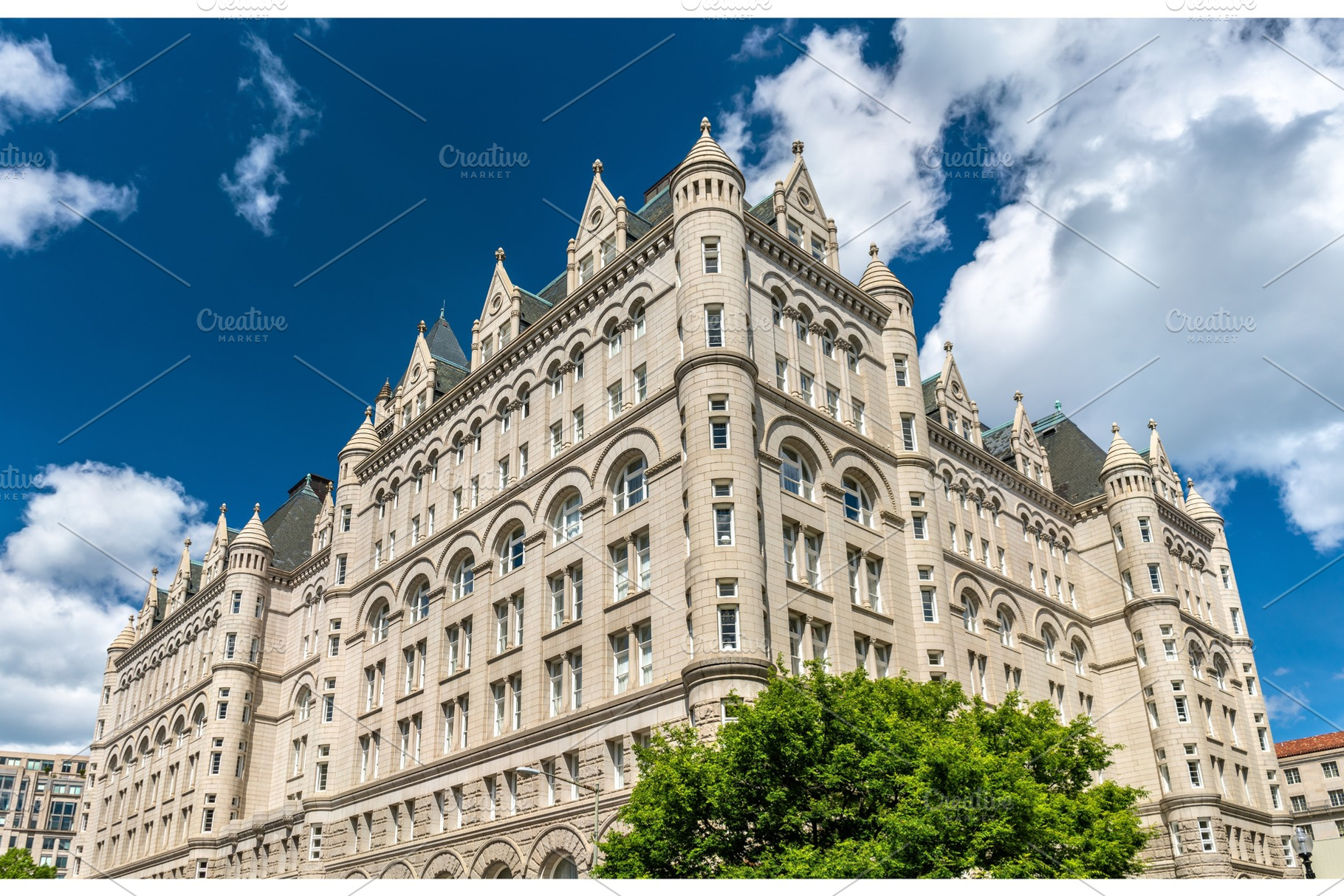 The old post office pavilion in washington dc united states stock photo, an Architecture Photo by Leonid Andronov