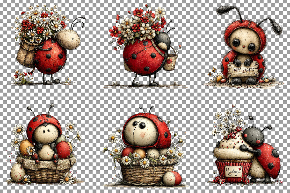 Whimsical Ladybug Clipart, an Illustration by Sublimation Artist (Photo 4 of 7)