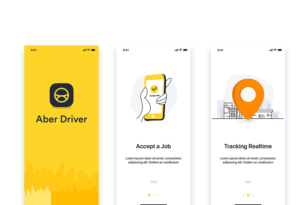 Driver Booking UI Kit for Taxi, an App Template by hoangpts
