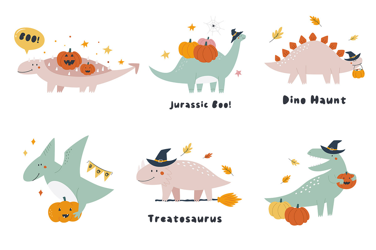 Halloween Dinosaurs Collection, an Illustration by danceyourlife (Photo 4 of 13)