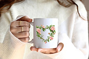 Wedding Hearts with Flowers Clipart, an Illustration by CreationArt (Thumbnail 5 of 9)