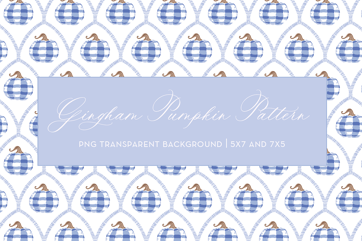 Gingham Pumpkin Pattern, a Pattern Graphic by SarahOMaryDesigns