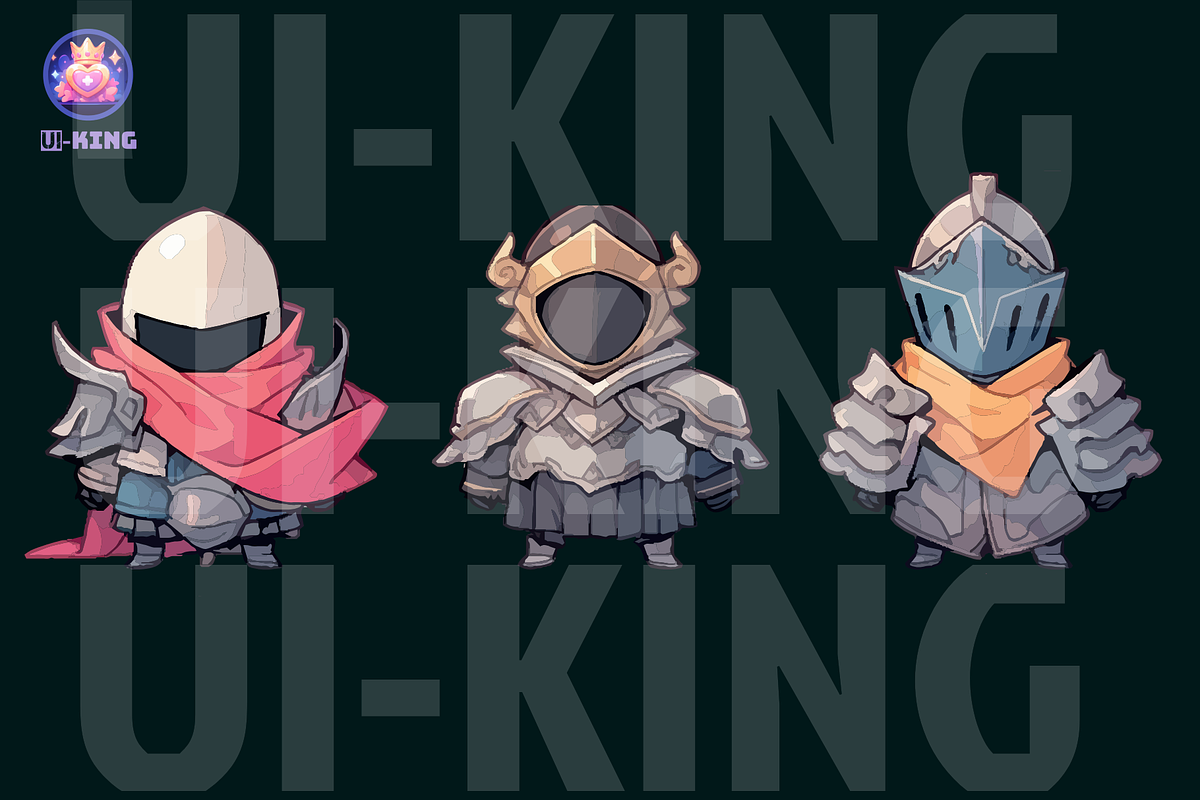 VECTOR KNIGHT GEARS UI, a Person Illustration by UI-KING