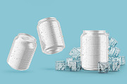 250ml 6 Small Metallic Can Mockups, a Product Mockup by Graphic Bird (Thumbnail 4 of 9)