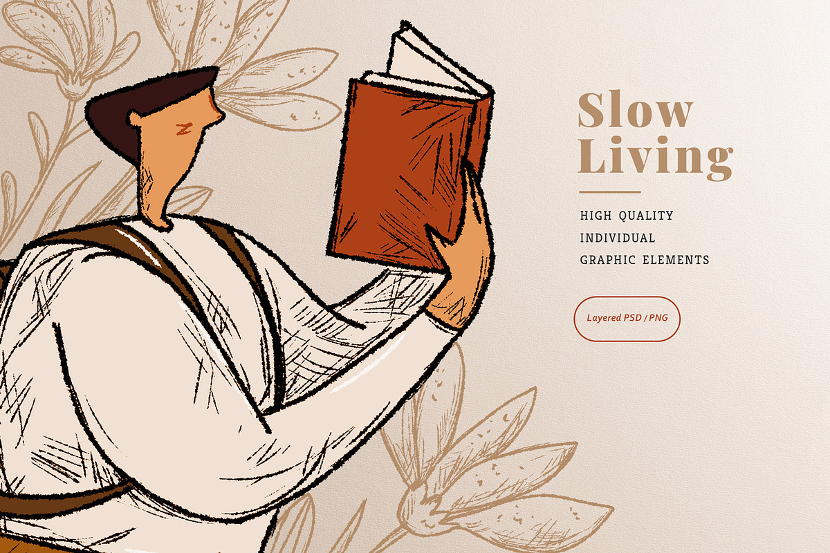 Slow Living & Outdoor Activities, a Person Illustration by Yeticrab (Photo 9 of 14)