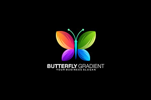 Butterfly Gradient Vector Logo