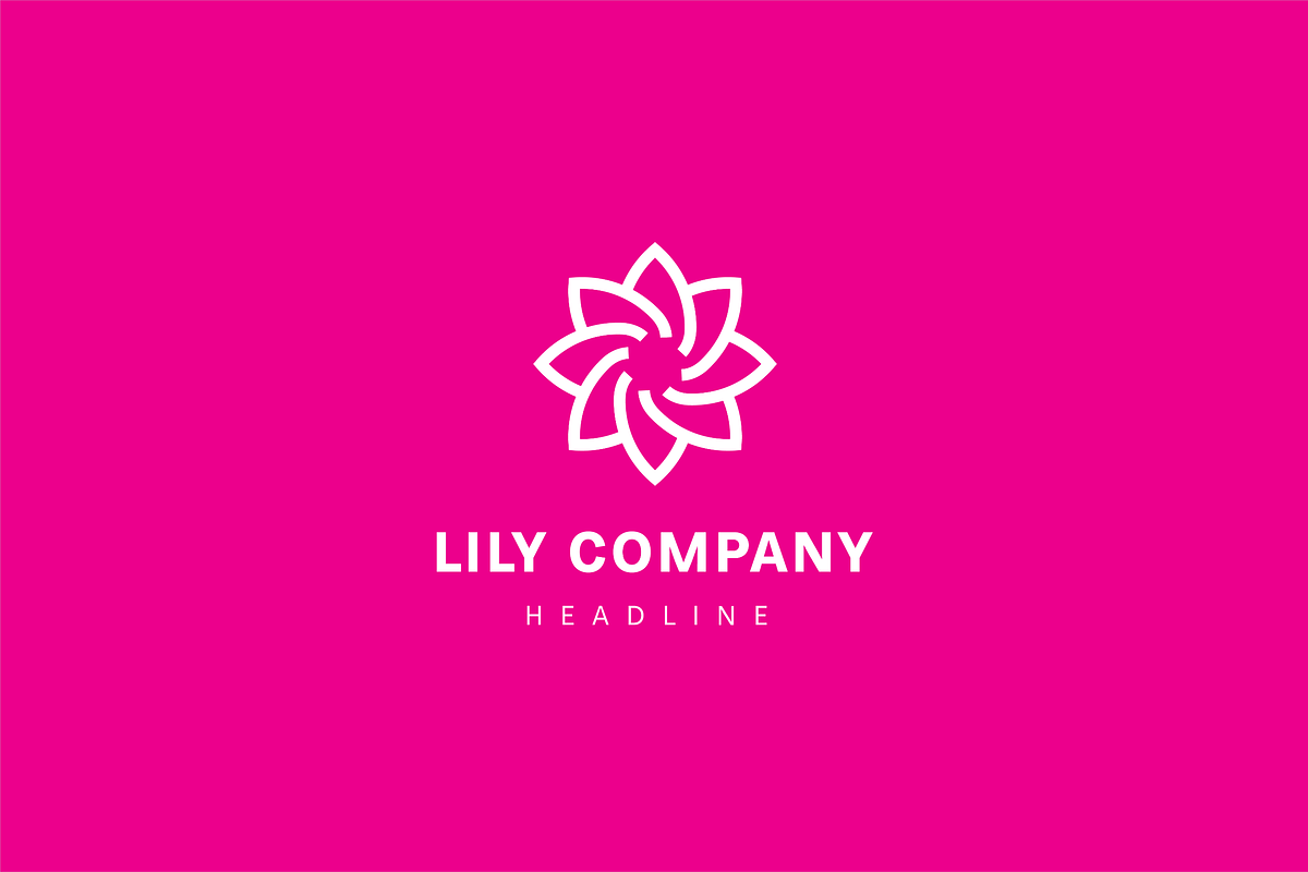 Lily star logo template., a Branding & Logo Template by Anton Akhmatov (Photo 2 of 3)