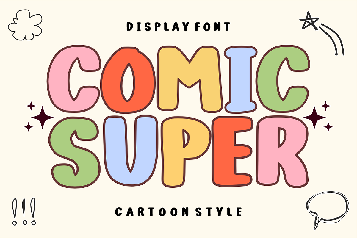 Cute Retro – Retro Display Font, a Handwritten Font by KiddoGlyphs Studio (Photo 2 of 5)