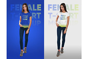 Female T-Shirt Mockups Vol 3. Part 2, a Shirt Mockup by Hi, Mock-Up! (Thumbnail 8 of 10)