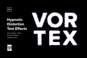 Hypnotic Distortion Text Effects, a Layer Style Add-On by Creative Veila