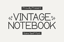Vintage Notebook - Sans Serif Font