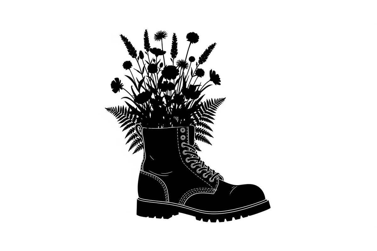 Floral Boot Silhouette Bundle, an Illustration by Gaye Art (Photo 7 of 31)