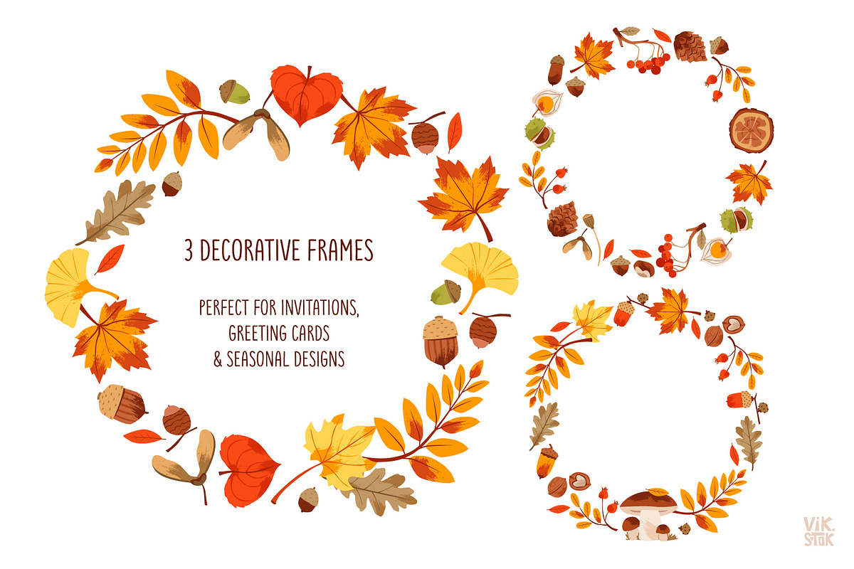 Autumn Forest Clipart Bundle, a Seasonal Illustration by vik.stock (Photo 3 of 5)