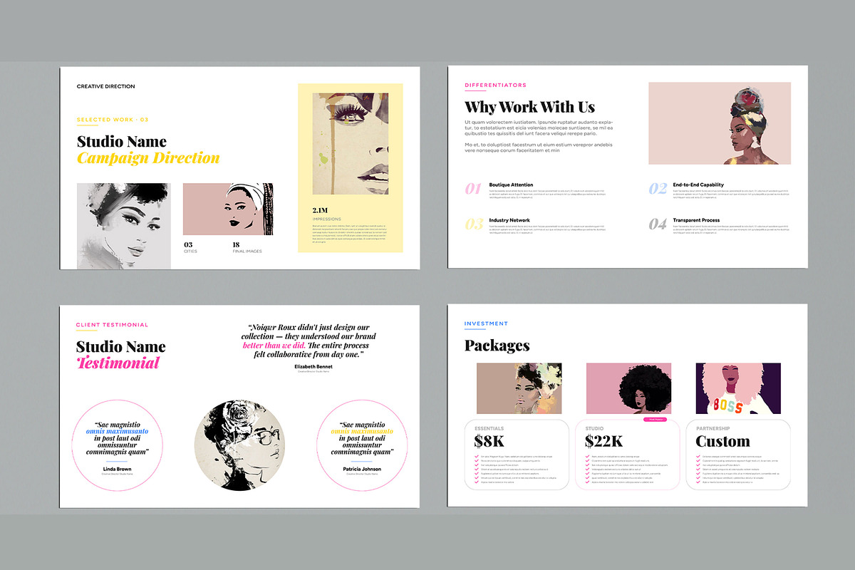 Fashion Studio Pitch Presentation, a Presentation Template by MightyDesign (Photo 3 of 7)