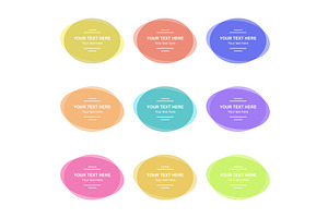 Set of Modern Vector Colorful Oval, a Graphic by FineArtStudio