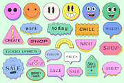 CARTOON STICKERS SET Y2K DESIGN, a Pattern Graphic by craftlove (Thumbnail 9 of 10)