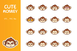 Cute Monkey Emoticon