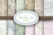 12 shabby romantic Digital Papers., a Pattern Graphic by CLIPART GARDEN (Thumbnail 1 of 5)