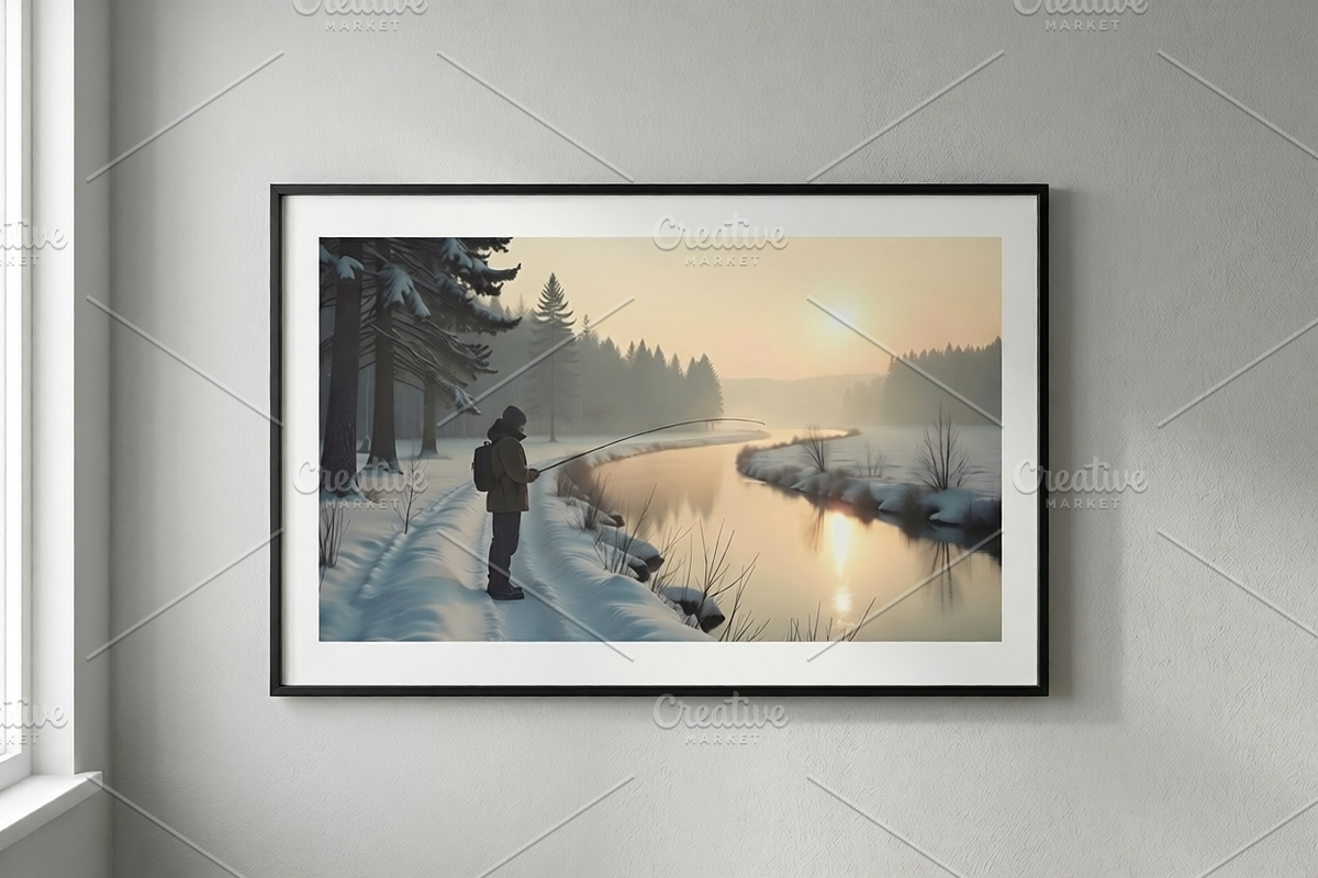 Winter Fishing at Sunrise Photo, a Holiday Photo by Aura Canyon HQ (Photo 4 of 6)