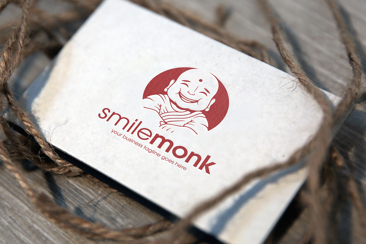 Happy Monk Logo Template, a Branding & Logo Template by vectorwithin (Photo 3 of 3)