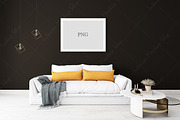 Frame Mockup Living Room - 1022, a Print Template by Mockup Shop (Thumbnail 3 of 3)