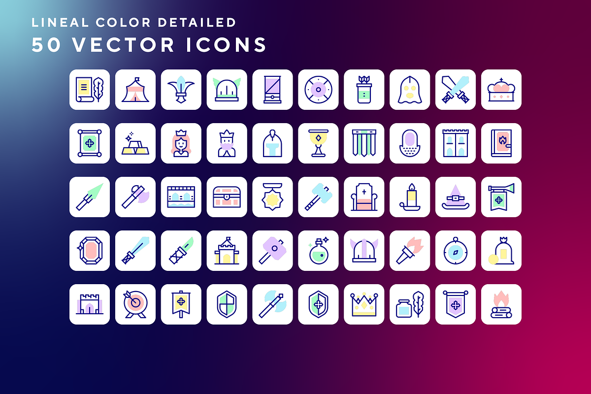 Medieval icons, an Outline Icon by Wencory (Photo 1 of 2)