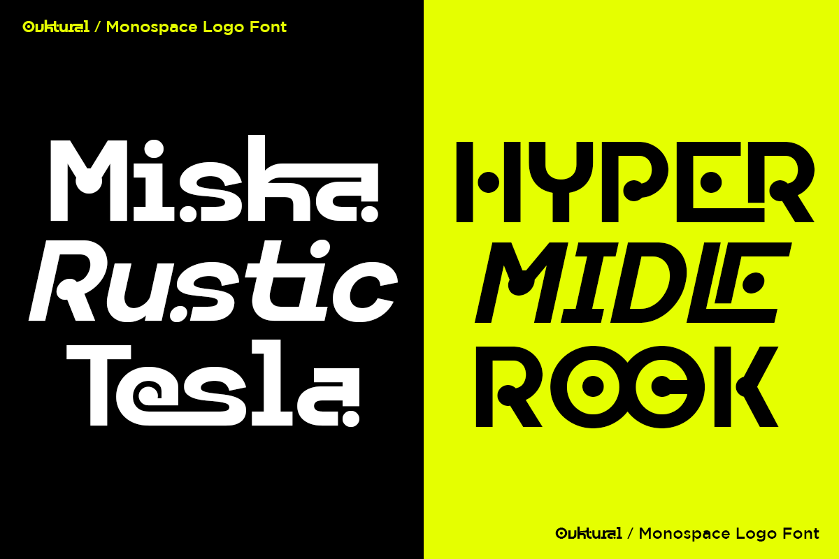 Oktural - Monospace Logo Font, a Sans Serif Font by Say Studio (Photo 7 of 12)