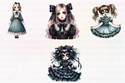 Halloween Girl Watercolor Clipart, an Illustration by CreationArt (Thumbnail 4 of 4)