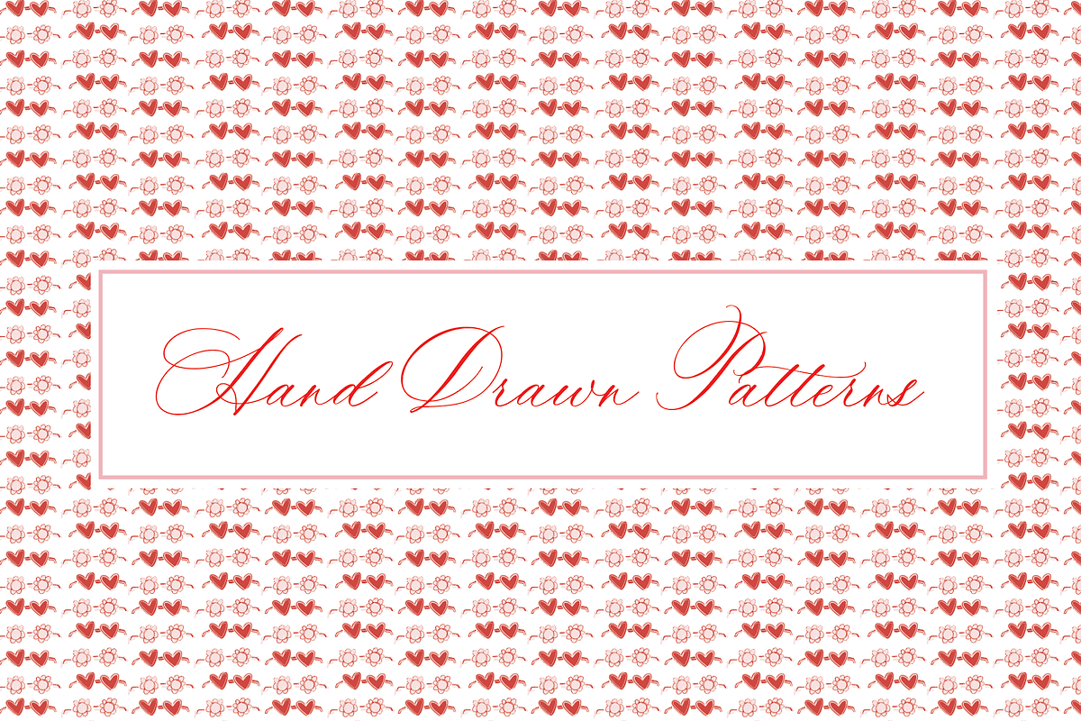 Hand Drawn Valentine Pattern Glasses, an Illustration by SarahOMaryDesigns (Photo 1 of 4)