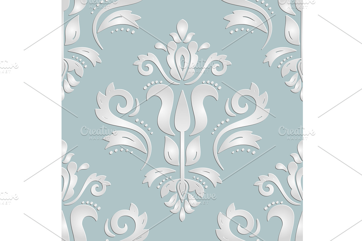 Seamless Vector Pattern With 3D, a Pattern Graphic by FineArtStudio (Photo 1 of 3)