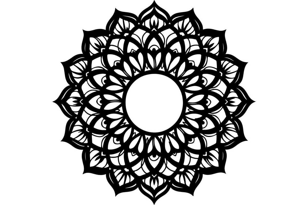 Minimal Black Lotus Mandala, a Decorative Illustration by Designer_Momina (Photo 10 of 21)