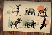 Adventure sketch vector set., an Animal Illustration by bioraven (Thumbnail 8 of 10)