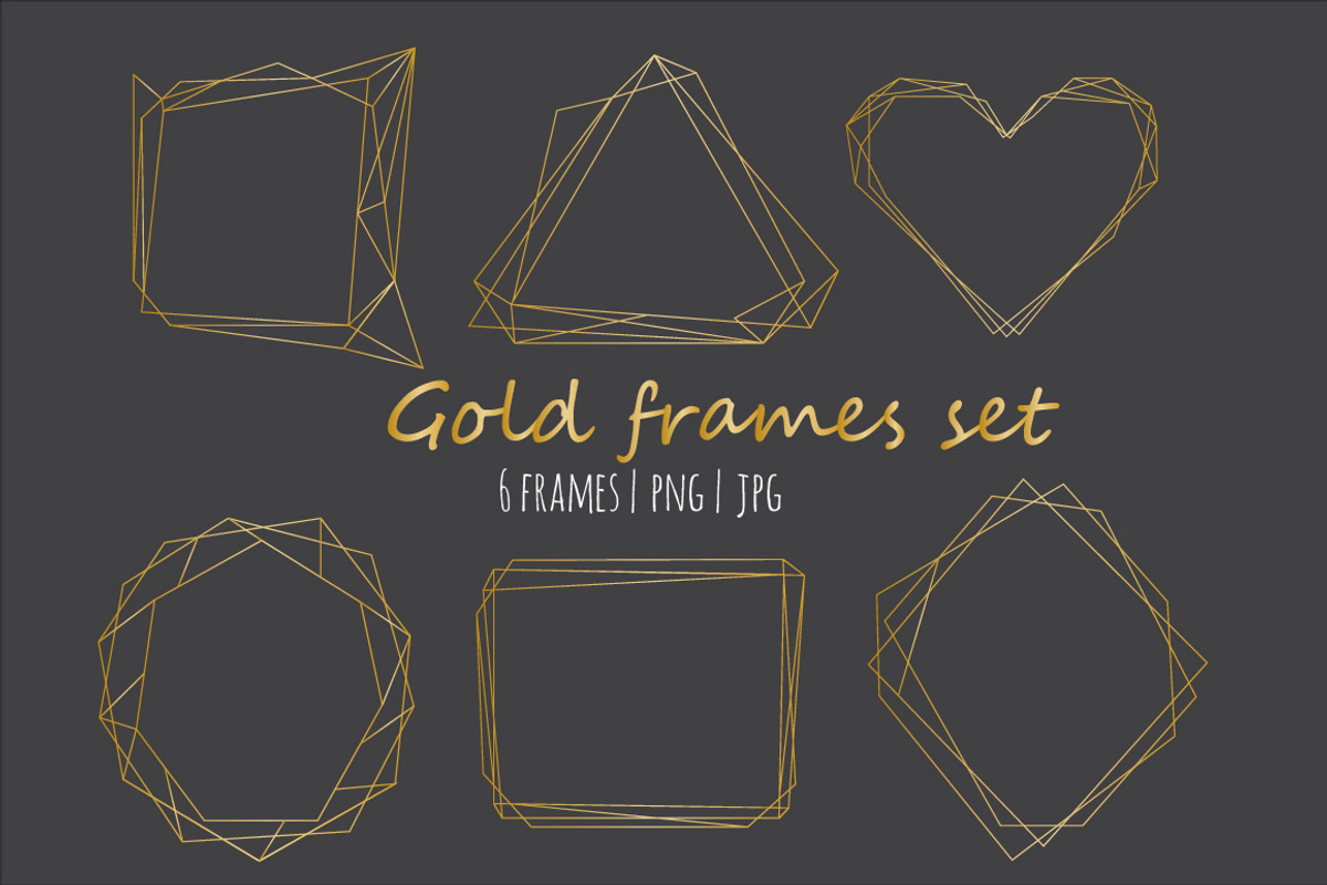 Geometrical Gold Frames, an Illustration by Annakristal (Photo 2 of 3)