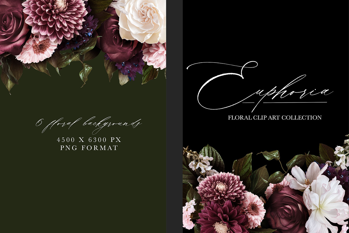 Euphoria Floral Clip Art & Patterns, an Object Graphic by Eclectic Anthology (Photo 6 of 17)